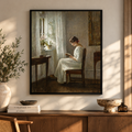 Woman Reading — Vintage-Inspired Fine Art Wall Painting